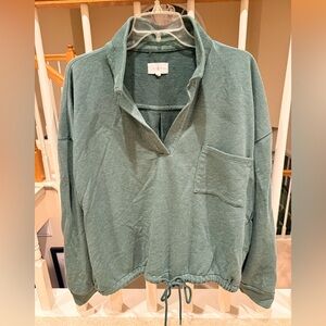 Lou & Grey Forest Green Knit Top